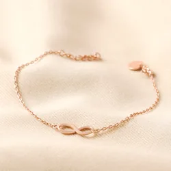 Infinity Charm Bracelet in Rose Gold
