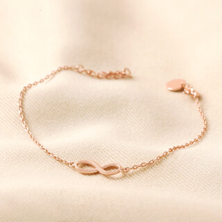 Infinity Charm Bracelet in Rose Gold