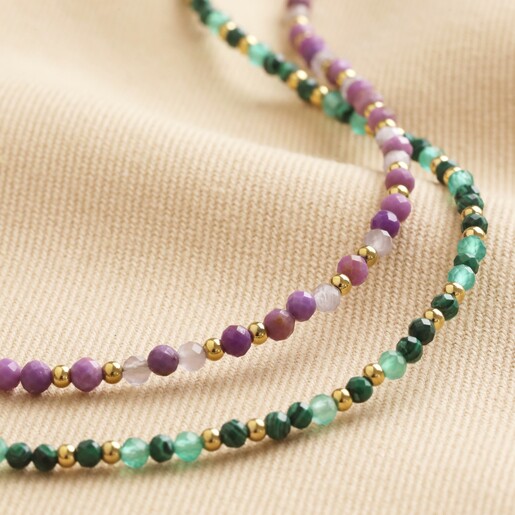 Purple and sale green necklace