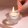 Model lighting Two in One Small Fluted Glass Candle Holder
