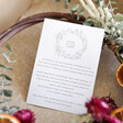 Care Instructions Card for Fruitcake Dried Flower Wreath