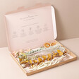Gingerbread Dried Flower Letterbox Gift in box on beige surface