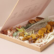 Close Up of Gingerbread Dried Flower Letterbox Gift in box