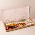 Large Earthly Amber Dried Flowers Letterbox Gift in Postal Box on Beige Surface
