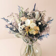 Close Up of Luxury Midwinter Dried Flower Bouquet in Vase