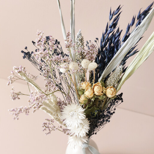 Midwinter Dried Flower Posy Close Up