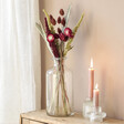 Mulled Wine Dried Flower Bouquet  in Lifestyle Shot with Candles 