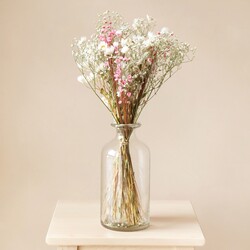 Pink Acrolinium Dried Flower Arrangement, Bookblock