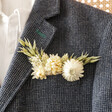 Natural Dried Flower Pocket Buttonhole in suit jacket pocket