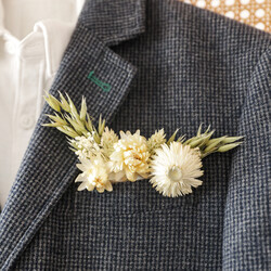 Natural Dried Flower Pocket Buttonhole