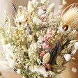 Close Up of Flowers in Wildflower Dried Flower Wedding Bouquet