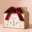 Personalised Nutcracker Christmas Gift Box on Pink Surface