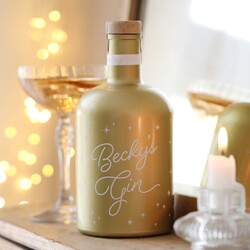 Personalised 700ml Gold Starry Gin