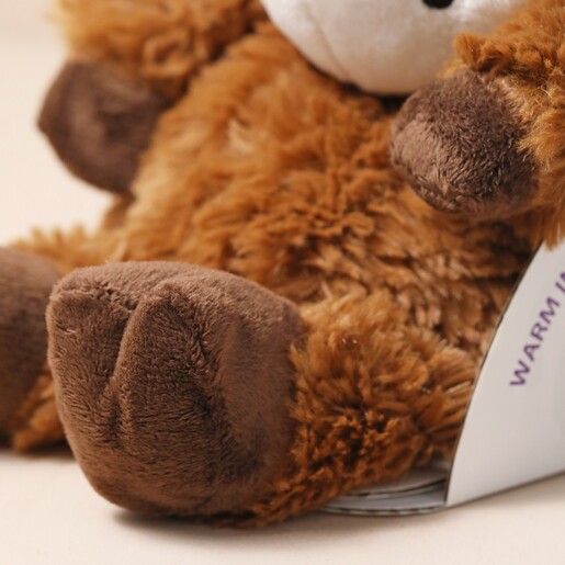 Close up of hoof on Warmies Junior Highland Cow Soft Toy