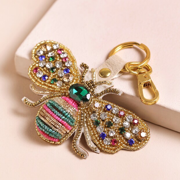 My Doris Jewelled Bee Keyring