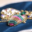 Close up of bee detailing on My Doris Jewelled Bee Round Coin Purse