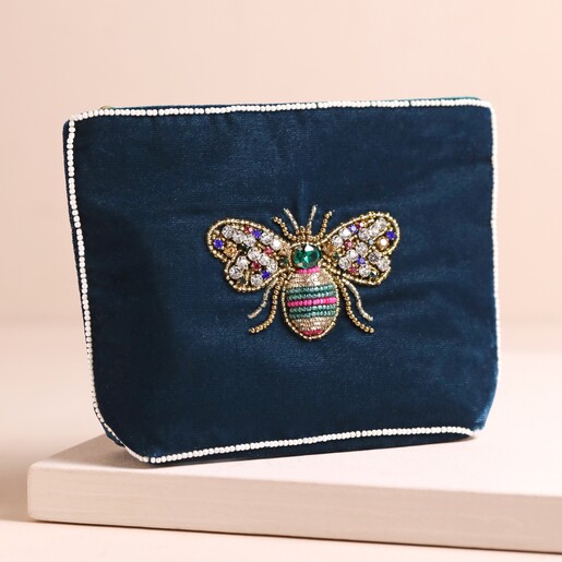 Wrendale Designs Blue Bee Purse | National Bee Supplies