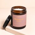 Aery Moroccan Rose Jar Candle on a Beige Background