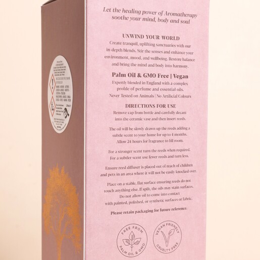 Packaging Packaging Shot for the Aery Moroccan Rose Reed Diffuser