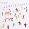 The Art File Grandchildren Skiing Christmas Card