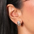 Twist Knot Stud Earrings in Silver