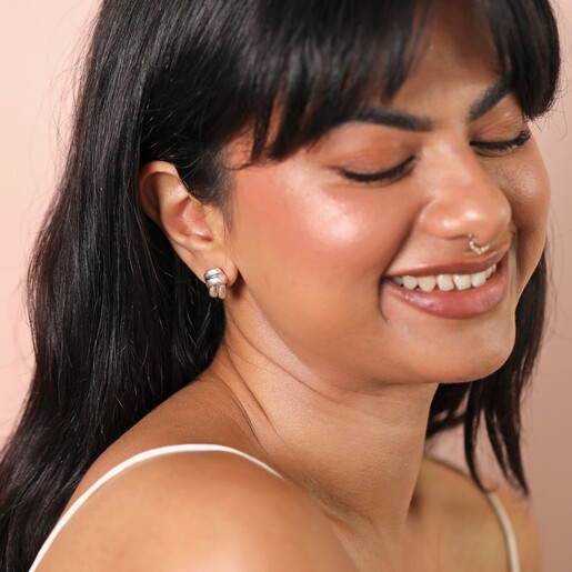 Twist Knot Stud Earrings in Silver Twist Knot Stud Earrings in Silver