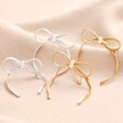 Bow Snake Chain Statement Stud Earrings in Gold and Silver