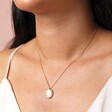 Opal Moon Pendant Necklace in Gold