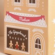 Close Up of Personalised Fill Your Own Gingerbread Bakery Advent Calendar