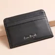 Personalised Men's Leather Card Holder in Black