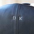 Close Up of Initials on Personalised Embroidered Initials Washbag