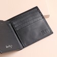 Black Personalised Men's Leather Wallet