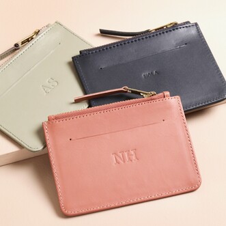 Personalised Minimal Leather Coin Purse