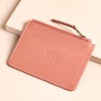 Personalised Minimal Leather Purse in Pink