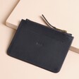 Personalised Minimal Leather Purse in Navy