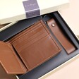 Men's Leather Wallet and Keyring Gift Set in Tan