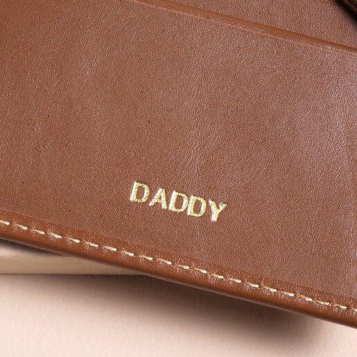 Close Up of Men's Leather Wallet Men's Leather Wallet and Keyring Gift Set
