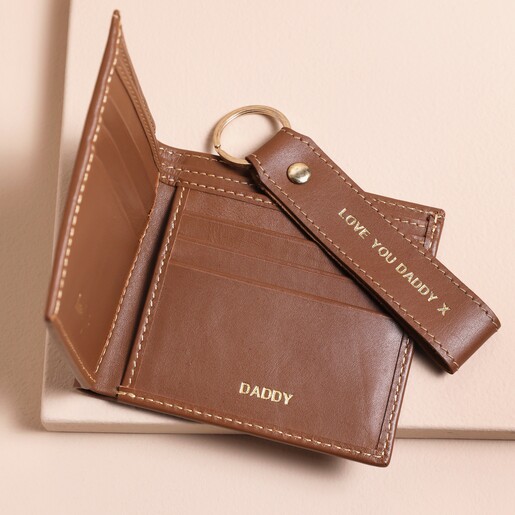 Men's Leather Wallet and Keyring Gift Set Men's Leather Wallet and Keyring Gift Set