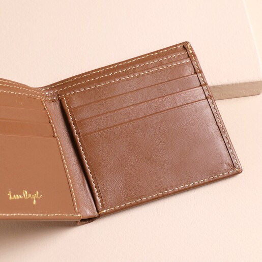 Men's Leather Wallet in Tan Men's Leather Wallet and Keyring Gift Set in Tan