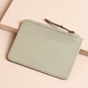 Minimal Leather Purse in Aqua