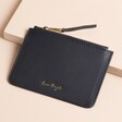 Minimal Leather Purse in Navy