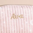 Personalised Small Rose Celestial Linen Wash Bag