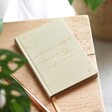 Sage Green 2025 Diary close on a wooden table