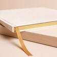 Gold ribbon page marker and gold page borders