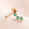 Tish Lyon 14ct Gold Triple Emerald Earring