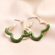 Josephine Floral Shape Metal Earrings in Green