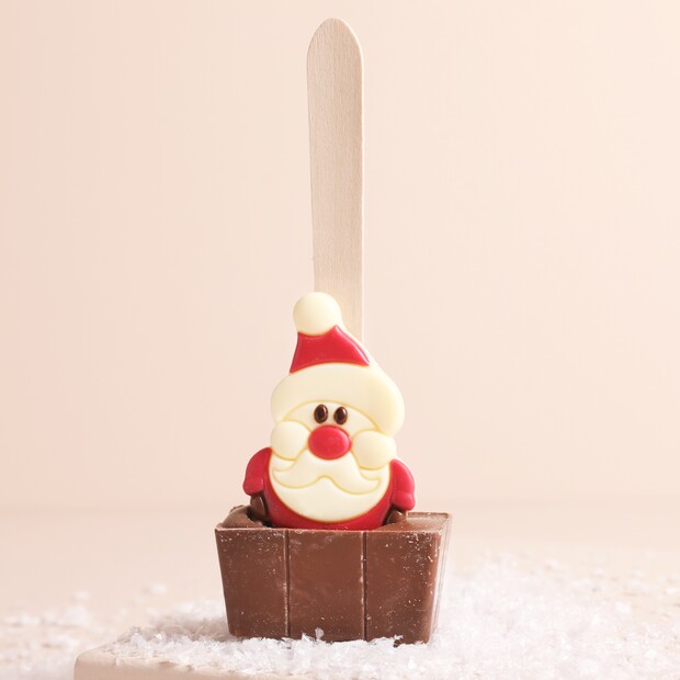 Cocoba Christmas Santa Milk Chocolate Hot Chocolate Spoon Cocoba Christmas Santa Milk Chocolate Hot Chocolate Spoon