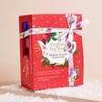 The English Tea Shop Organic Premium Holiday Collection front of box with ribbon