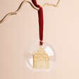 Personalised Gingerbread House Christmas Dome Bauble