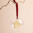 Personalised Gingerbread House Christmas Dome Bauble